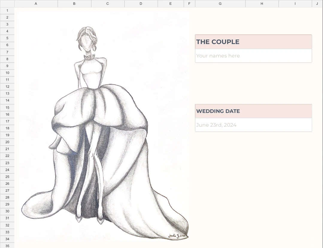Wedding Planner Spreadsheet – Digital Download
