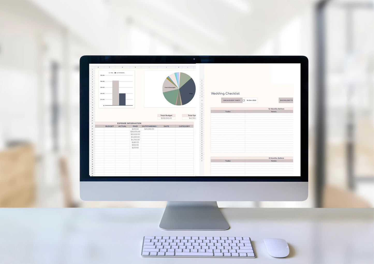 Wedding Planner Spreadsheet – Digital Download