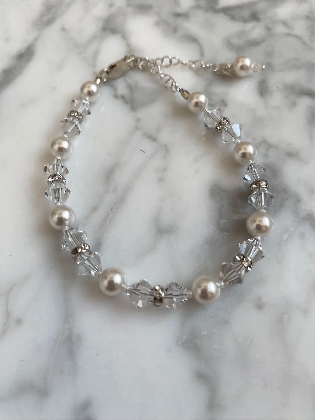 Crystal and Pearl Bracelet
