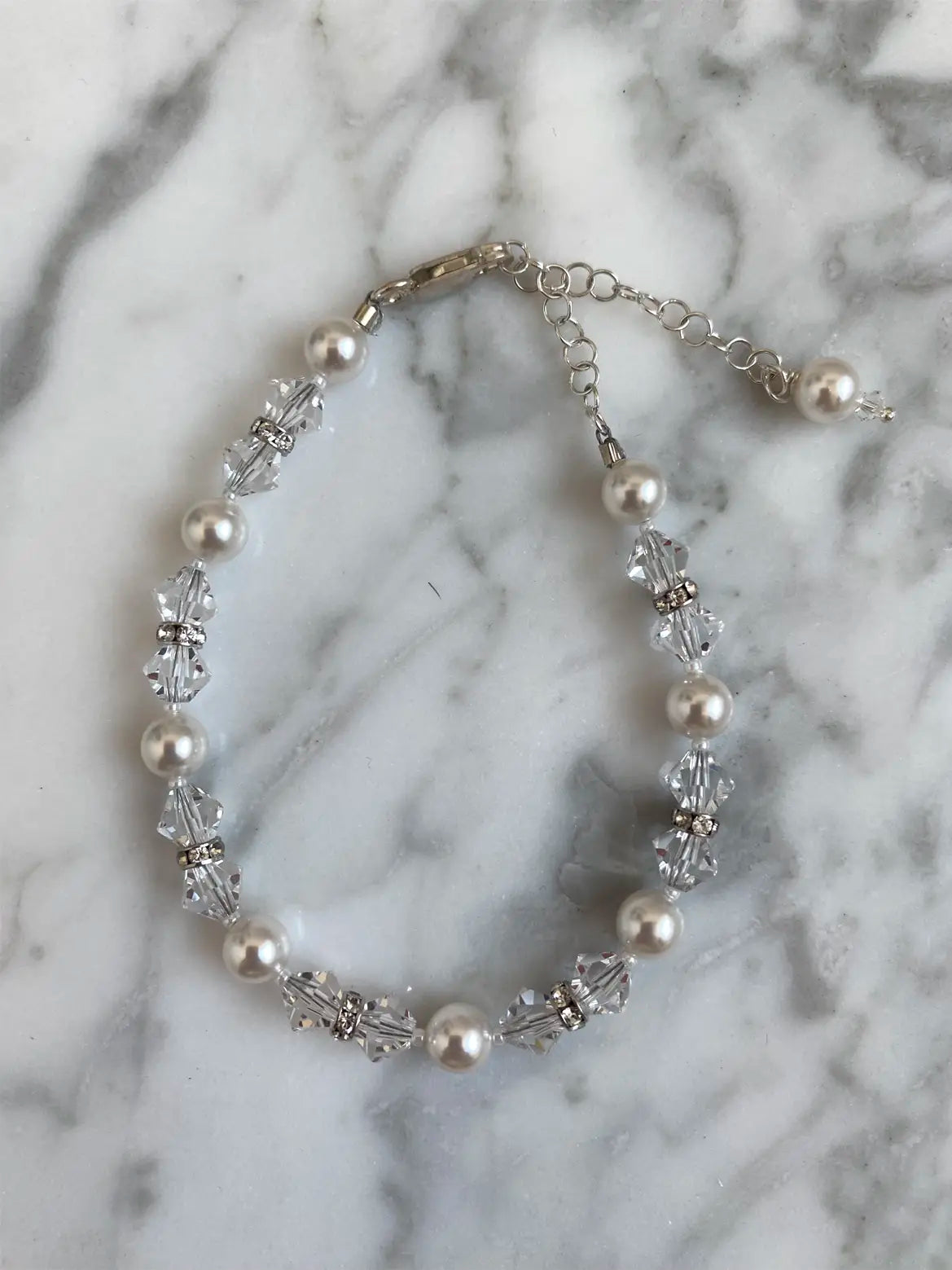 Crystal and Pearl Bracelet