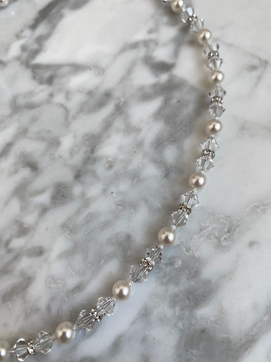 Crystal and Pearl Necklace