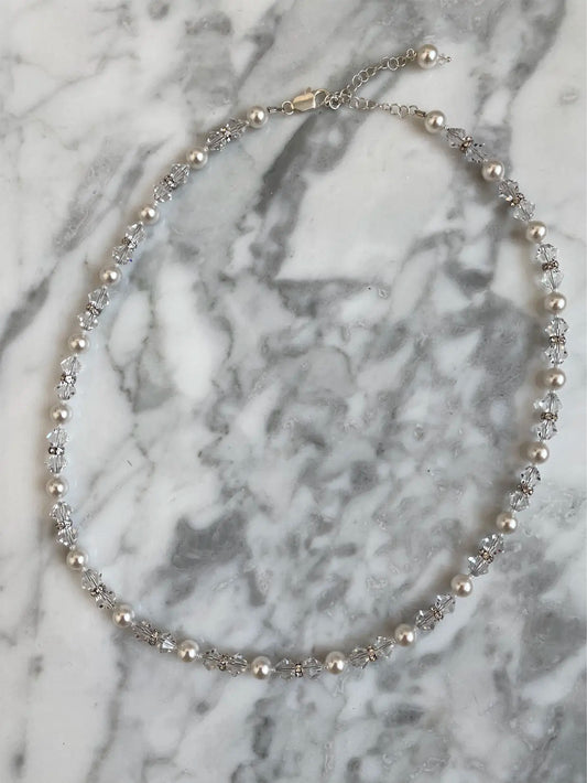 Crystal and Pearl Necklace