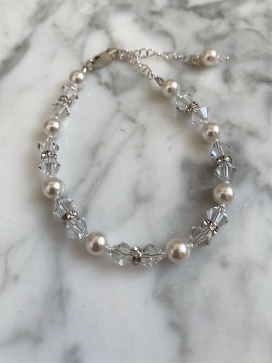 Crystal and Pearl Bracelet