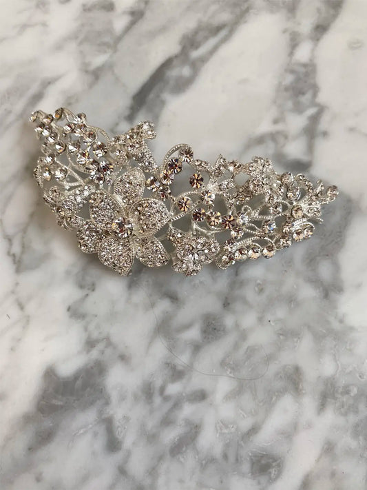 Silver Floral Hair Comb