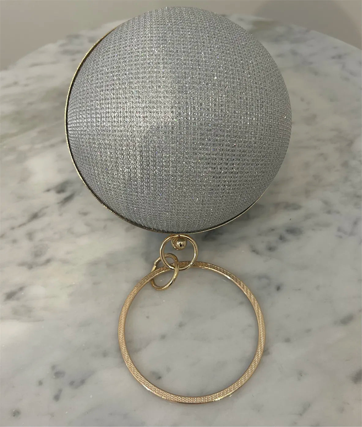 Silver Sphere Clutch