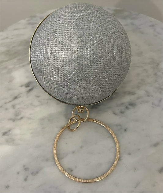 Silver Sphere Clutch