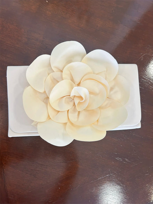 Organza Flower Clutch Purse